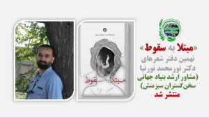 «مبتلا به سقوط» نهمین دفتر شعرهای دکتر نورمحمد نورنیا(مشاور ارشد بنیاد جهانی سخن گستران سبزمنش) منتشر شد